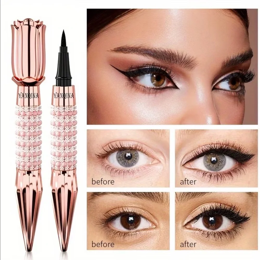 Waterproof Eyeliner Pen Black Quick Dry Long Lasting Smooth Eye Makeup Tool